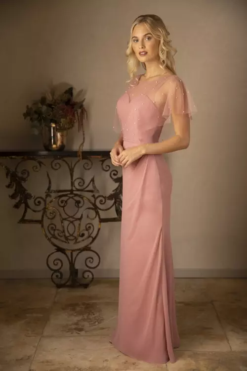 Blush pink gown for 2025 wedding sponsor